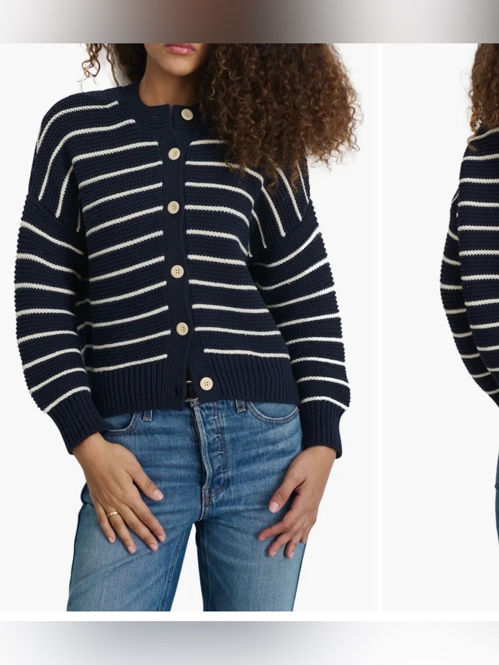 Alex Mill Nico Chunky Stripe Cotton Cardigan
Alex Mill size M